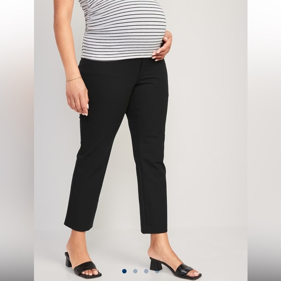 Maternity Full-Panel Pixie Straight Ankle Pants - Picture 3 of 7